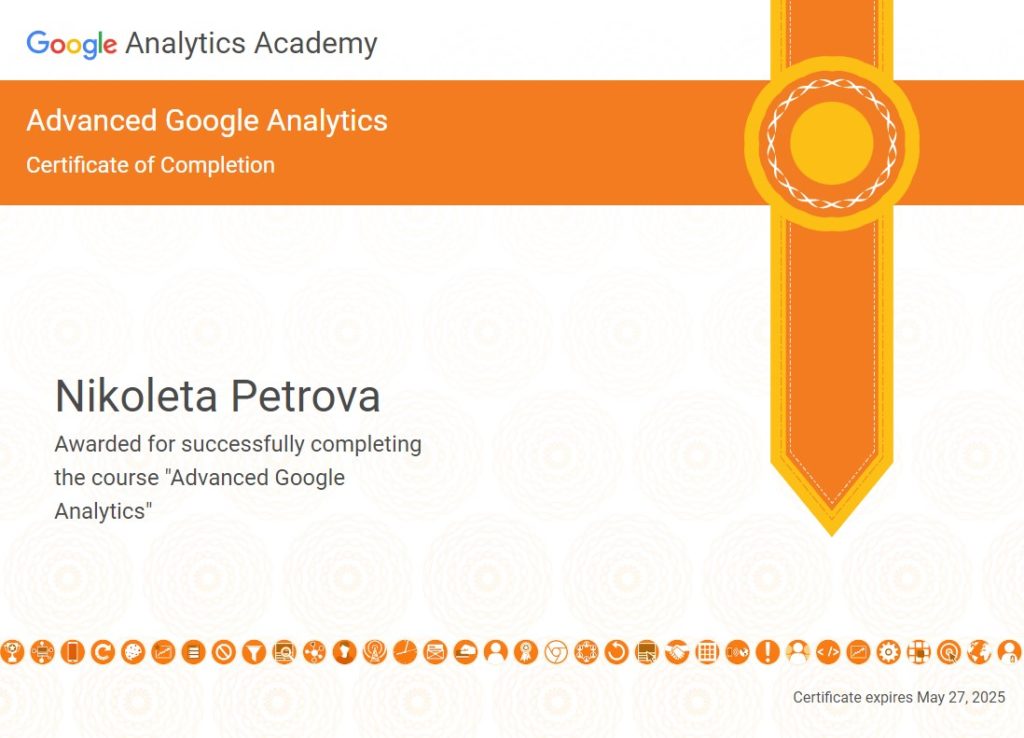 Advanced Analytics Certificate by Google